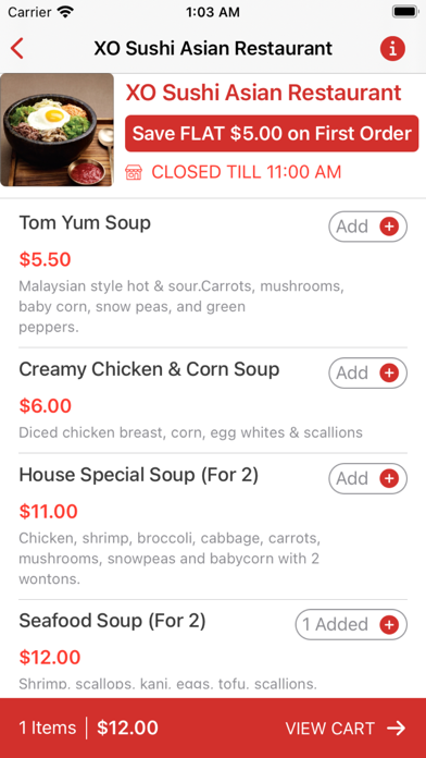XO Sushi Asian Restaurant Screenshot
