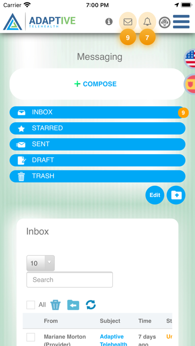 Adaptive Telehealth Screenshot