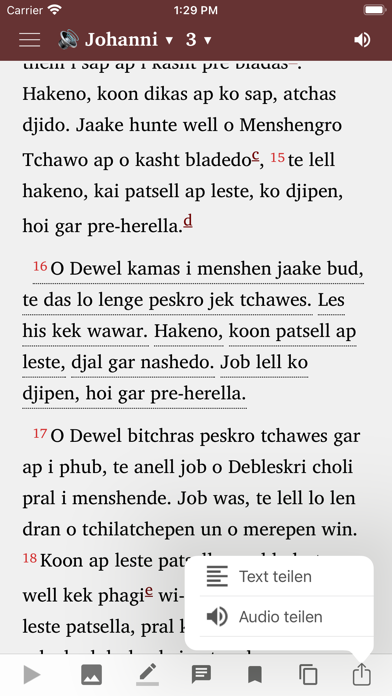 Bibel in Sinti-Romanes Screenshot