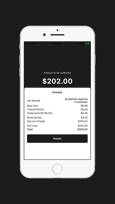 BlaqCar App Screenshot