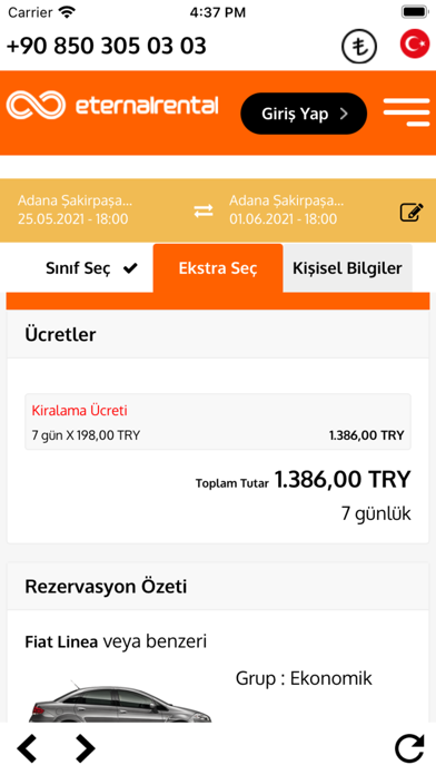 Eternal Rental - Araç Kiralama Screenshot