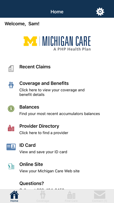 Michigan Care Portal Screenshot