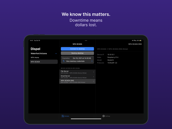 Dispel - Remote access to ICS iPad screenshot 3 - Business app