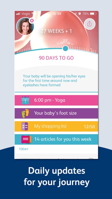 Bounty Pregnancy and Baby App Screenshot