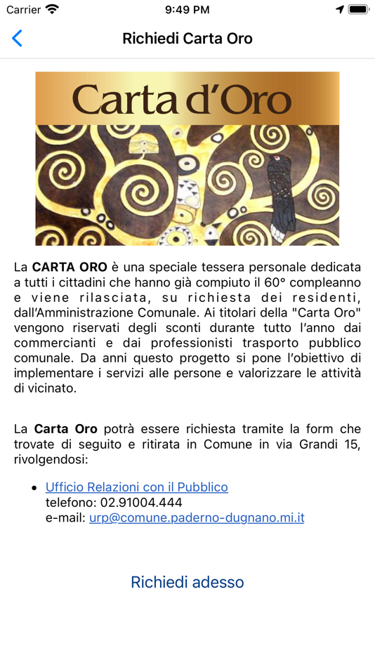 #1. APPaderno (iOS) 由: Comune di Paderno Dugnano