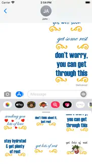 How to cancel & delete get well soon stickers! 2