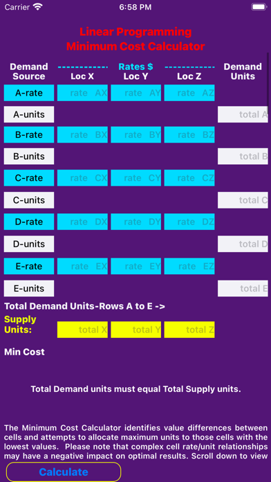 Screenshot #1 pour MinCostCalc