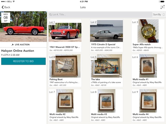 Screenshot #5 pour Halcyon Auctions