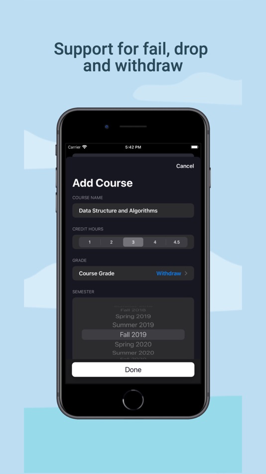 #3. CGPA Calculator & Tracker (iOS) Podle: Sheikh Bayazid Bustame
