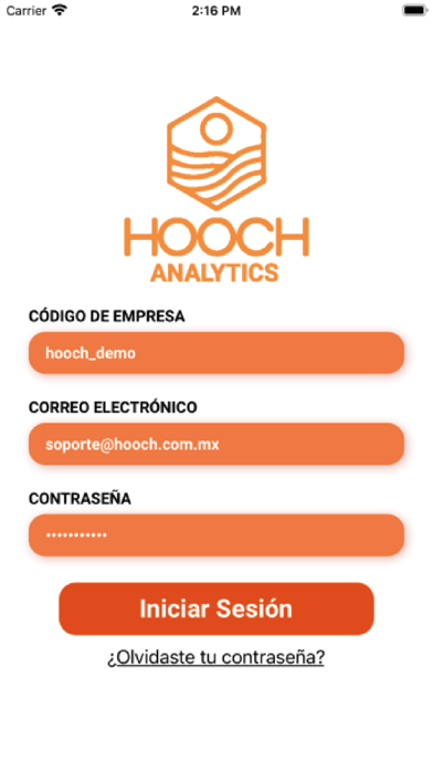 Hooch Analytics Screenshot