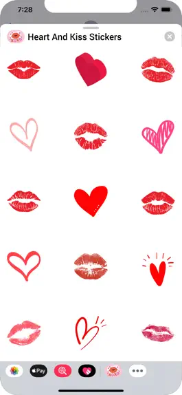 Game screenshot Heart and Kiss Stickers mod apk