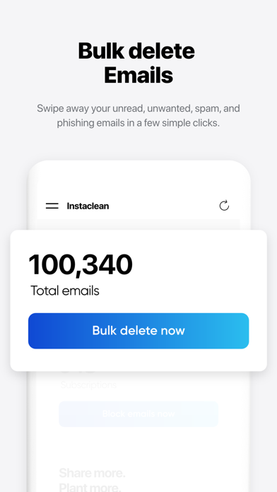 Screenshot #1 pour Instaclean - bulk mail cleaner