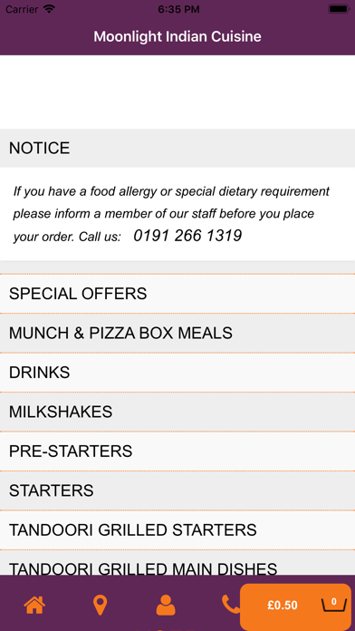 Moonlight Indian Cuisine Screenshot