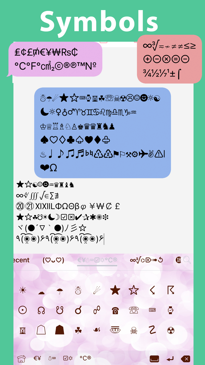 Symbol Infinity Font Keyboard