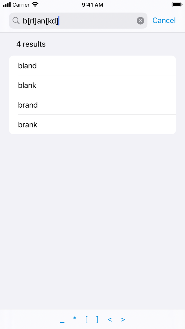 Blankfiller Word Search Tool