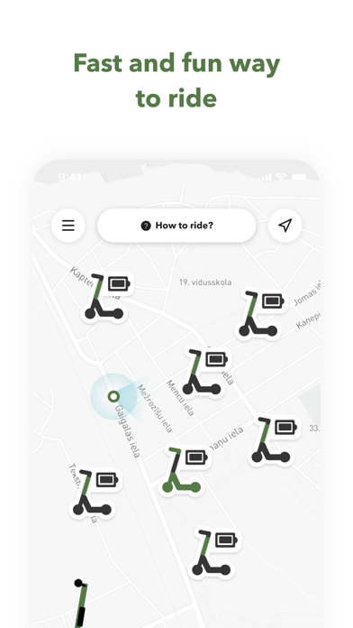 grön golf scooter Screenshot