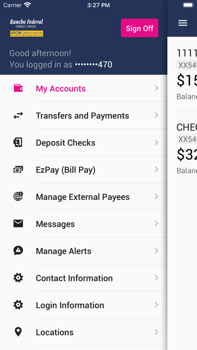 Rancho FCU Mobile Banking Screenshot