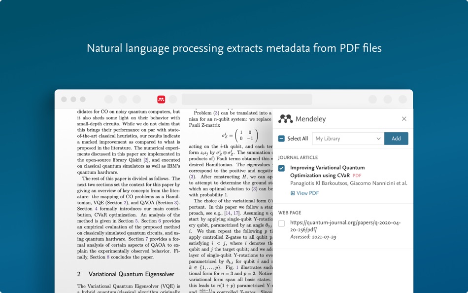 #5. Mendeley Web Importer (macOS) 由: Elsevier Inc.