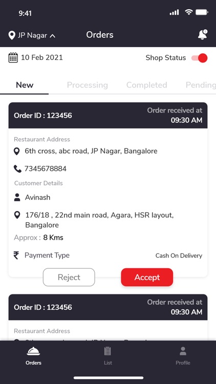 SAAS ORDER MANAGEMENT APP