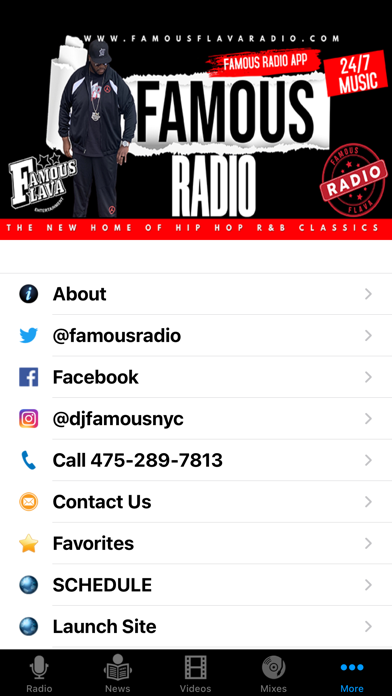 FAMOUS RADIO Screenshot