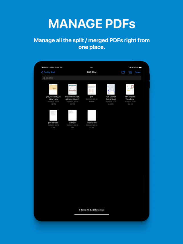 ‎Dividir y fusionar archivos PDF: captura de pantalla del editor de PDF