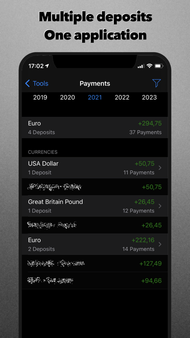My Deposits Screenshot