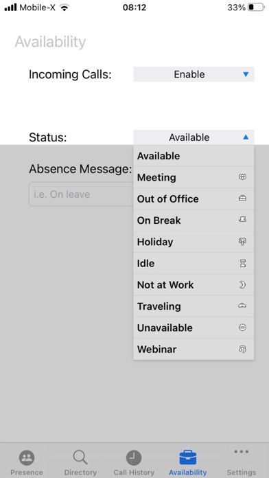 Unified Communicator Screenshot