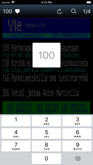 Teksti-TV mobile Screenshot