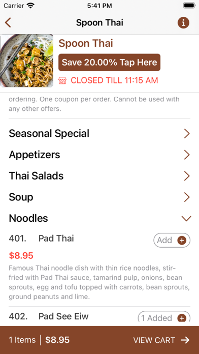 Spoon Thai Screenshot