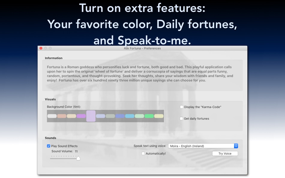 #5. Ask Fortuna (macOS) بواسطة: Eduard Schwan