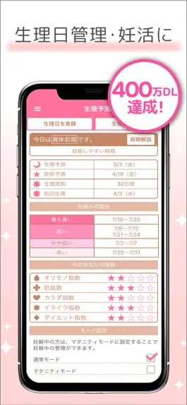 Game screenshot リズム手帳 ｰ生理日管理～妊活まで mod apk