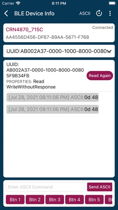 BLE Device Info iPhone-skjermbilde 3