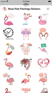 rose pink flamingo stickers iphone screenshot 3