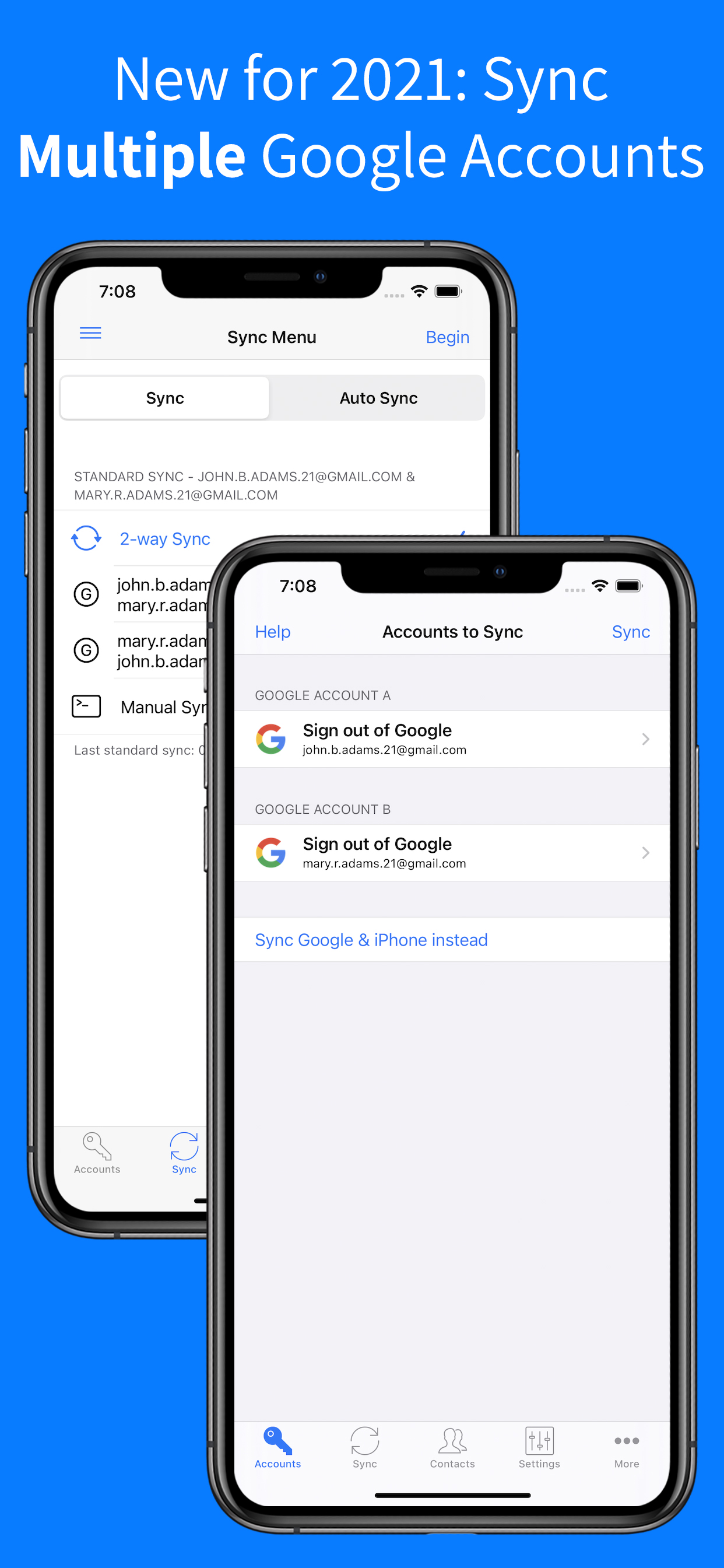 Contacts Sync Pro
