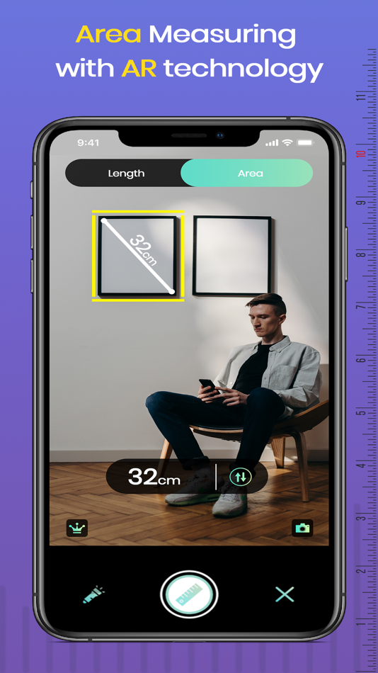 #3. Measuring Tape Ruler Pro App (iOS) 由: Junaid Mukadam