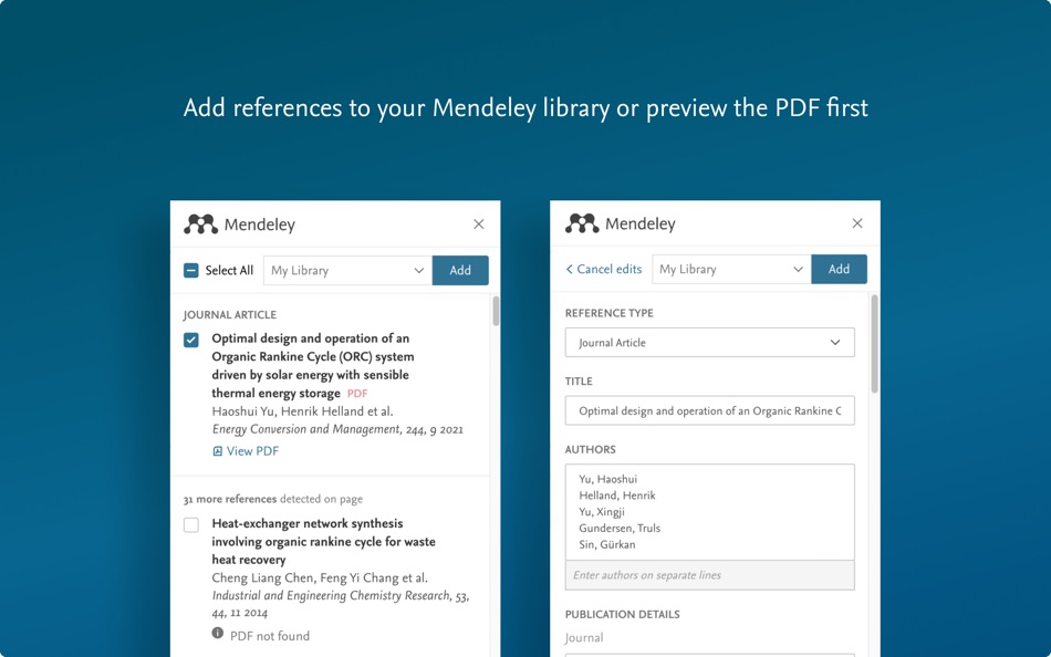 #2. Mendeley Web Importer (macOS) 由: Elsevier Inc.