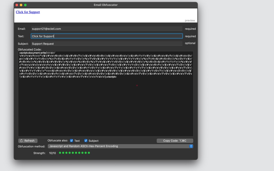 #4. Email Obfuscator (macOS) 게시자: Roberto Panetta