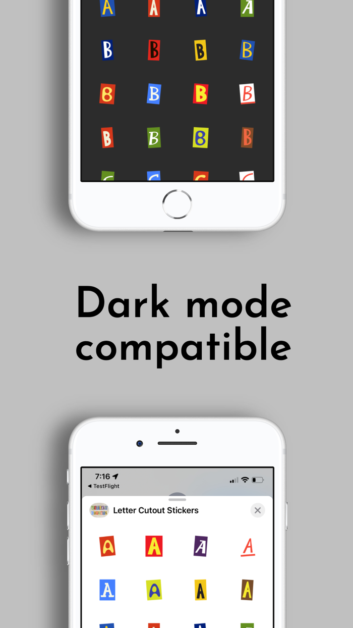 Letter Cutout Stickers