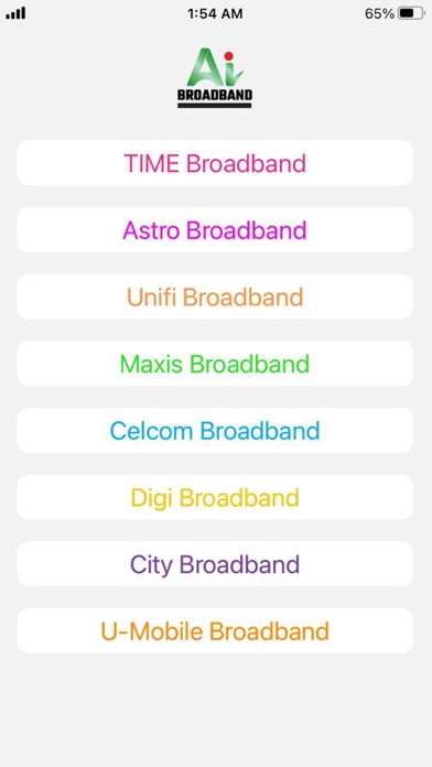 Ai Broadband Screenshot