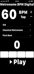 Metronome BPM Digital and Tap screenshot #1 for iPhone