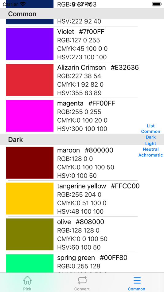 #3. Color Tools - RGB, CMYK, HSV (iOS) 由: Shanghai Yuanhao Information Technology Co., Ltd.