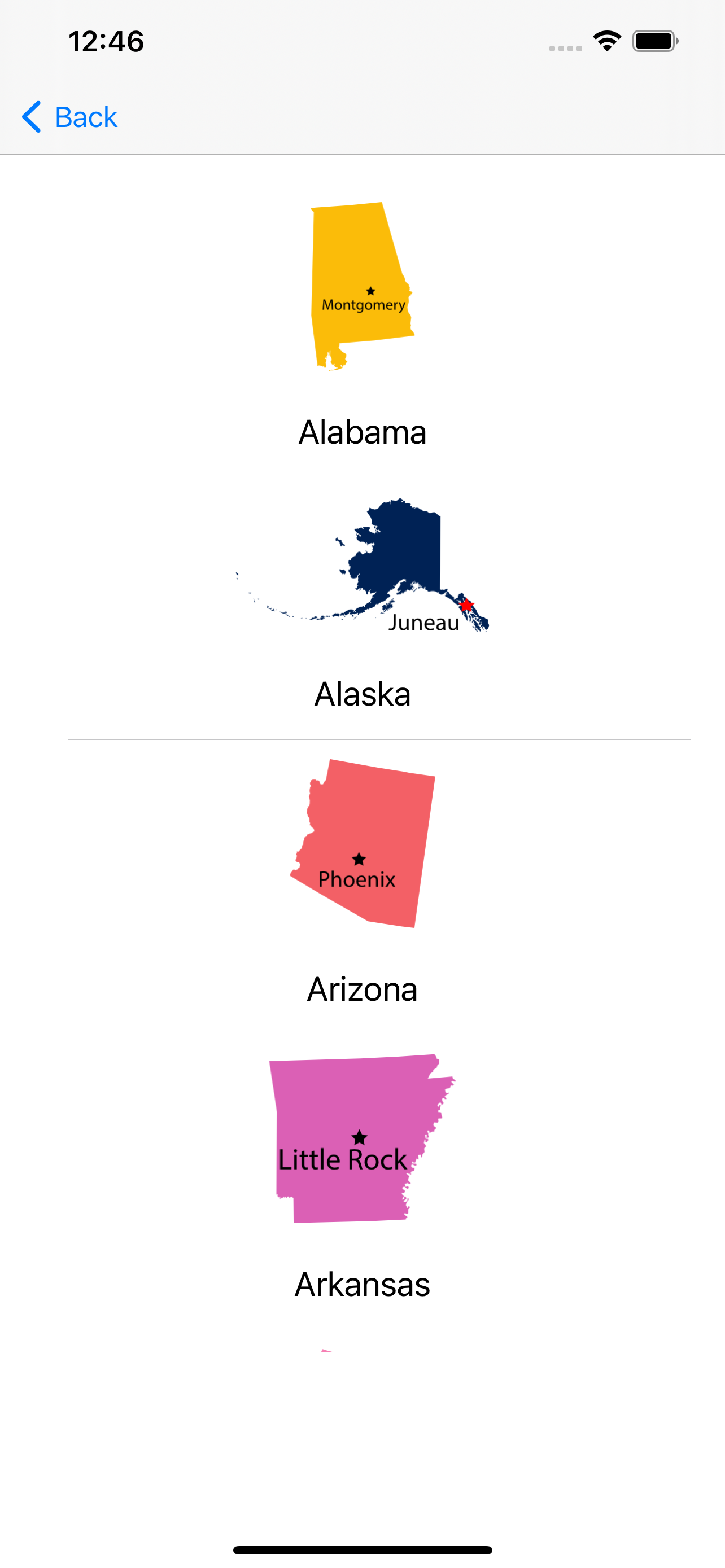 US States, Maps, Capitals Quiz
