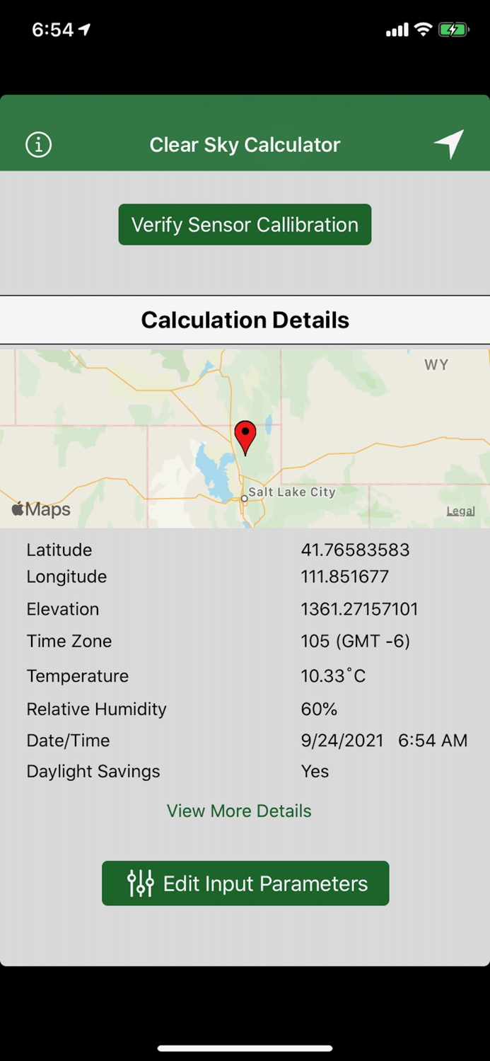 Clear Sky Calculator