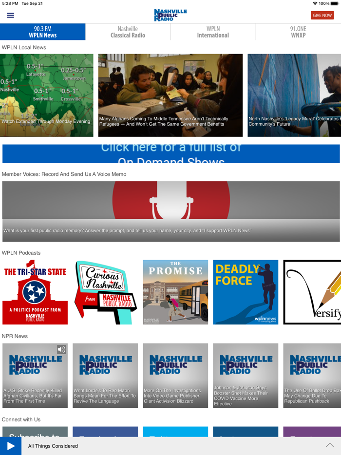 The Nashville Public Radio App