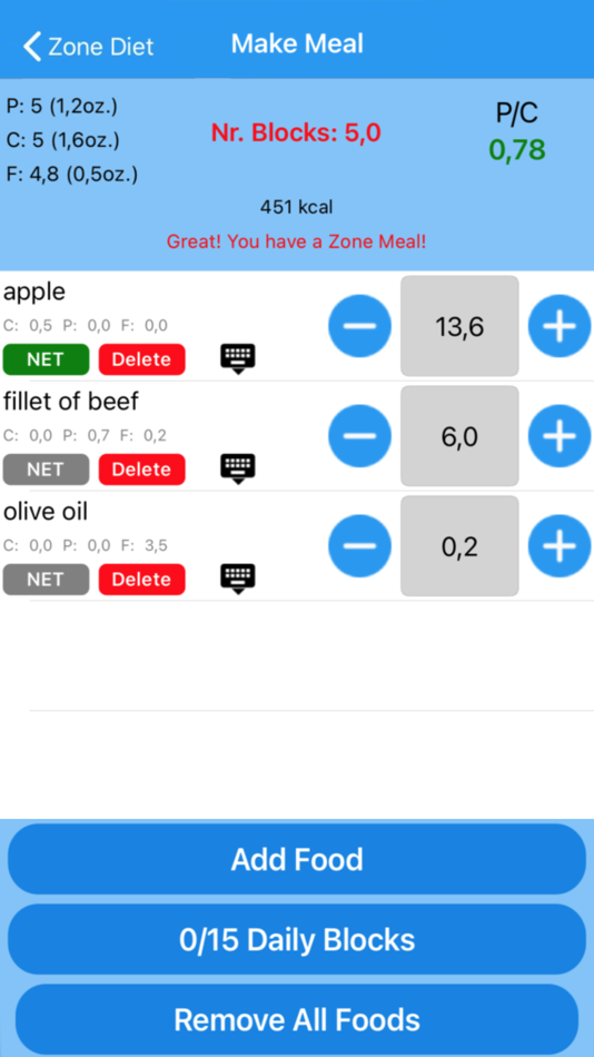 #5. Zone Diet (iOS) 由: Gianni Etzi