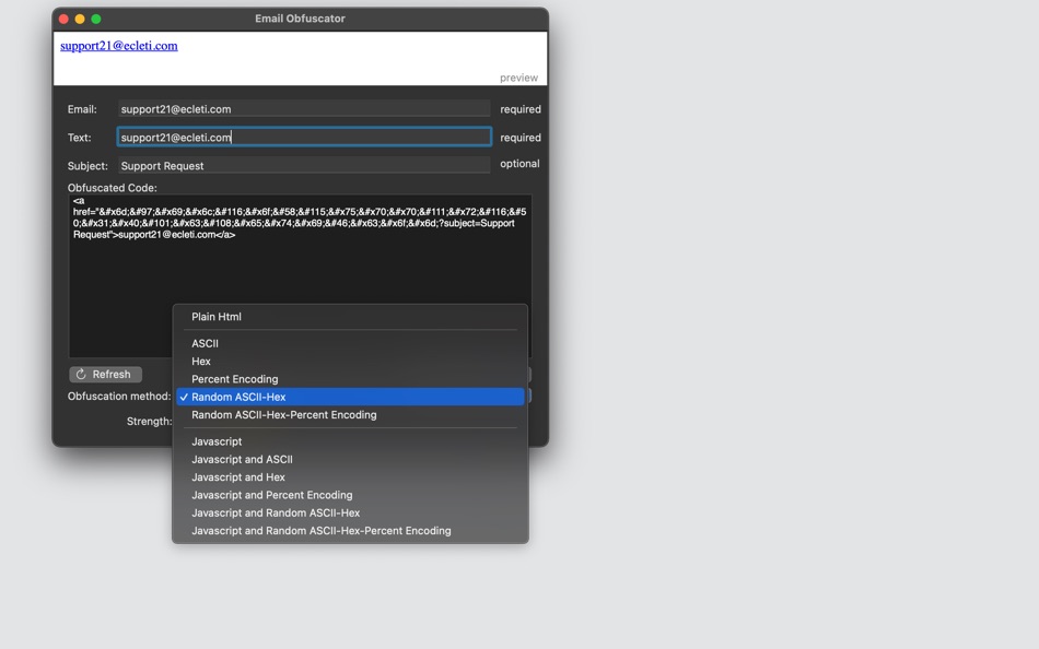 #2. Email Obfuscator (macOS) 게시자: Roberto Panetta