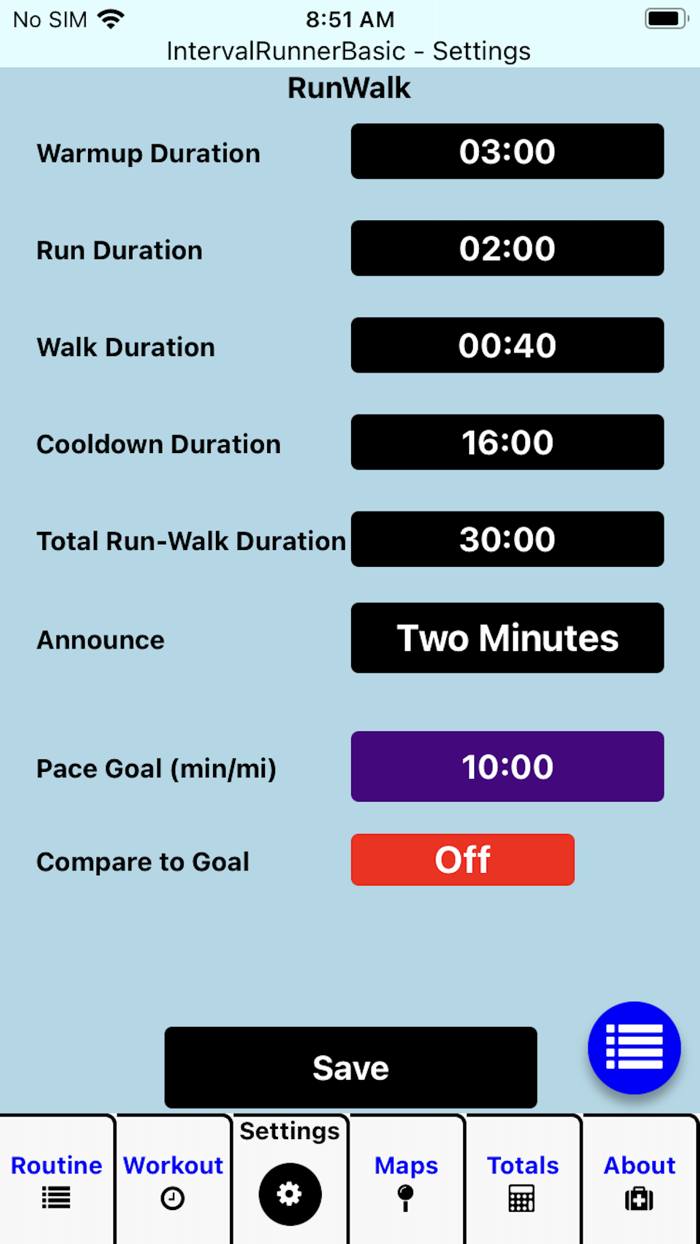 Interval Runner Basic