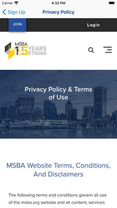 MSBA Lawyer Link Screenshot