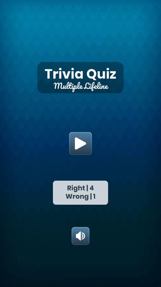#5. Trivia Quiz Multiple Lifelines (iOS) Podle: Nikunj Kavathiya