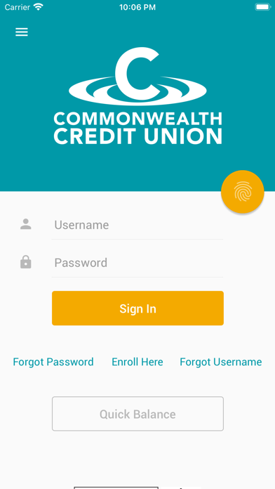 Commonwealth CU Go Mobile Screenshot